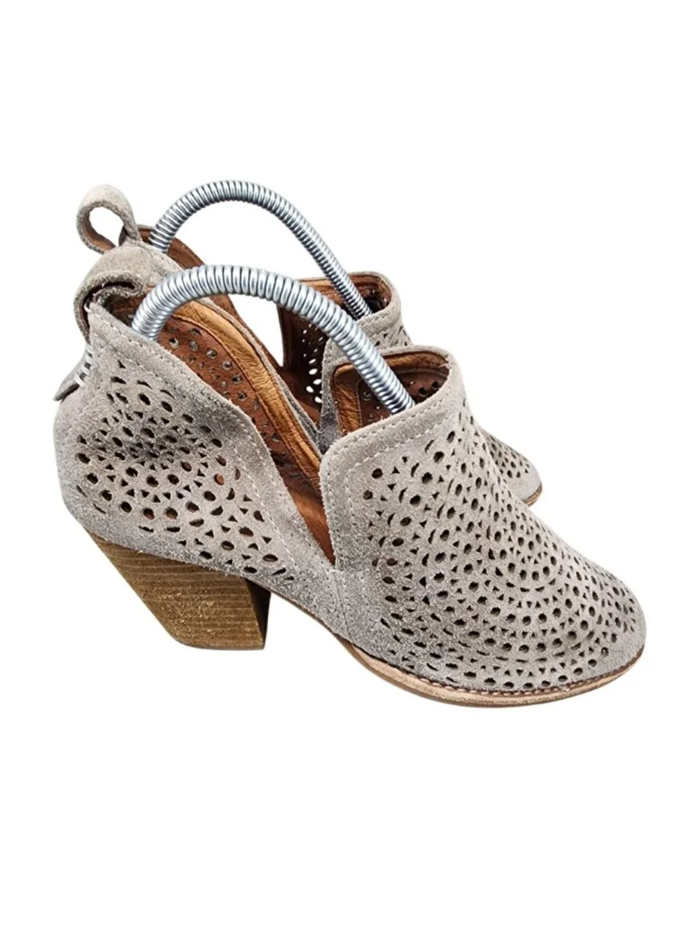 Jeffrey Campbell Shoes Womens Size 7.5 Rosalee Tan Suede Ankle Boots *Read*